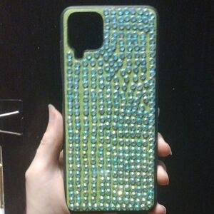 Green Fabric Bling Phone Case